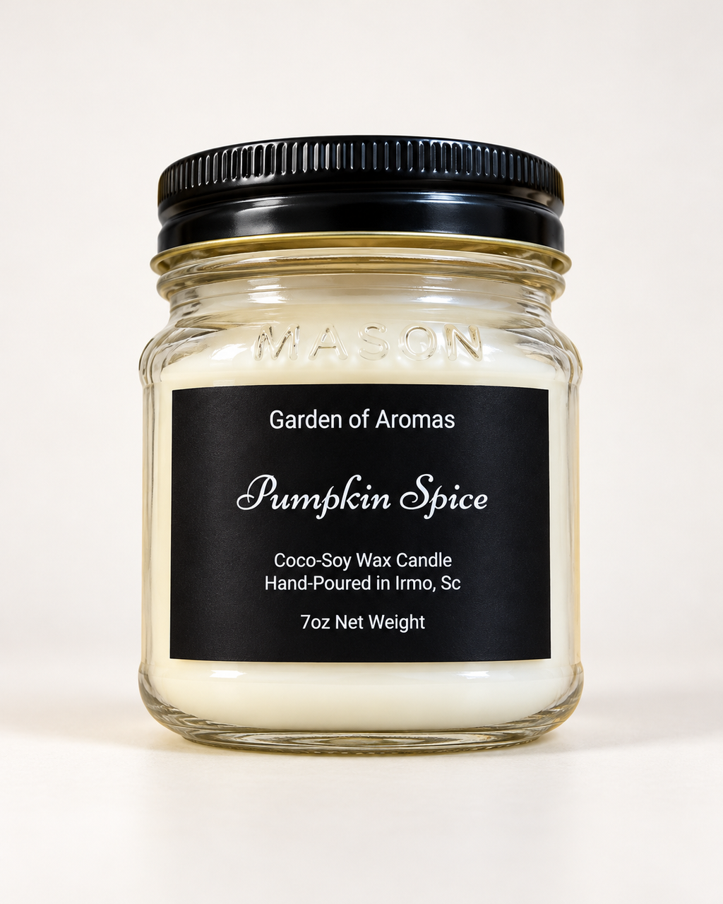 Pumpkin Spice 7oz Mason Jar Candle